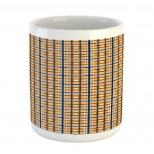 Modern Geometric Art Grid Mug