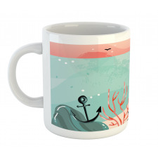 Woman Cycling in Sea Mug