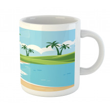 Coast with Grass Palm Mug