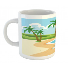 Coast with Grass Palm Mug