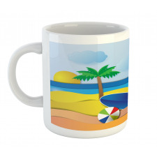 Paper Cut Art Seaside Mug