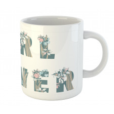 Girl Power Floral Art Mug