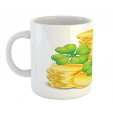 Coins and 4 Leaf Shamrock Mug