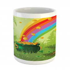 Pot of Coins and Rainbow Mug