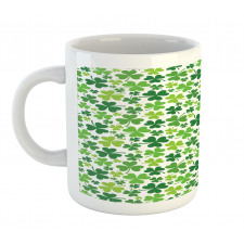 Irregular Shamrocks Pattern Mug