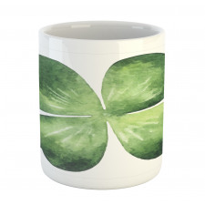 Watercolor Shamrock Leaf Art Mug