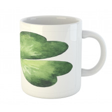 Watercolor Shamrock Leaf Art Mug