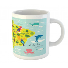 Brasil Map Symbolic Items Mug