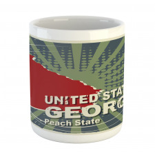 Grunge Wording Peach State Mug