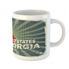 Grunge Wording Peach State Mug