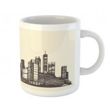 Grunge City Skyline Vintage Mug