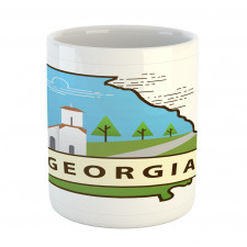 Digital Geometric Map Scene Mug