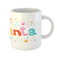 Colorful Smiley Calligraphy Mug