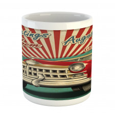 Grunge Retro Car Sunburst Mug