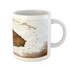 Grunge Airplane Circling Mug