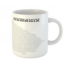 Typography and Dotted Map Mug