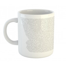 Typography and Dotted Map Mug