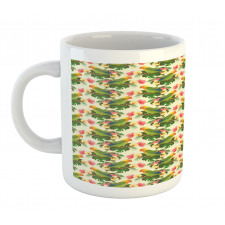 Tropical Floral Parrot Mug