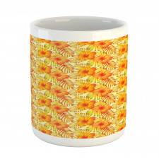 Exotic Flowers Palm Leaf Mug