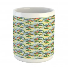 Birds Composition Leaves Mug