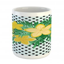 Exotic Flower Polka Dots Mug