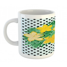 Exotic Flower Polka Dots Mug