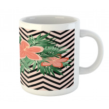 Floral Blossom on Chevron Mug