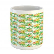 Equatorial Floral Leaves Mug