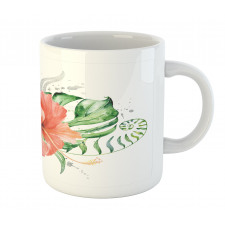 Grunge Watercolor Flower Mug