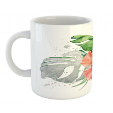 Grunge Watercolor Flower Mug