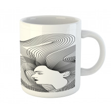 Long Striped Hair Mug