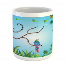 Tropical Botanical Parrot Mug