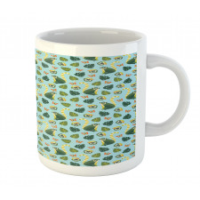 Monstera Hibiscus Mammal Art Mug