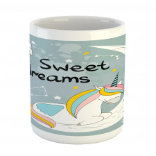 Unicorn on Crescent Mug