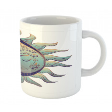 Boho Sun and Crescent Mug