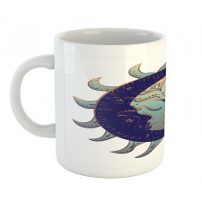 Boho Sun and Crescent Mug