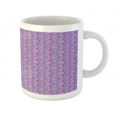 Butterflies Flowers Dots Mug