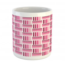 Monochrome Short Stripes Mug