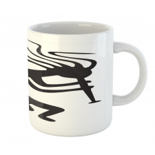 Monochrome Tribal Figure Mug