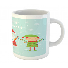 Characters Holding Ornaments Mug