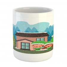 2 Dwarfs House in Winter Time Mug