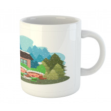 2 Dwarfs House in Winter Time Mug