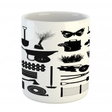 Monochrome Garden Items Mug