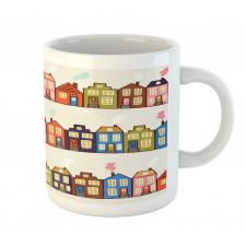 Funky Houses on Streets Mug