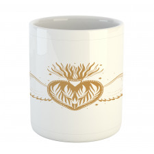 Winged Heart with Crown Mug