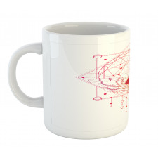 Geometrical Abstract Moth Mug