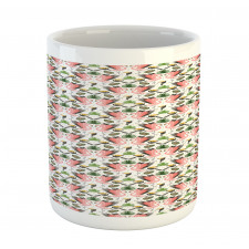 Exotic Flamingo and Leaves Mug