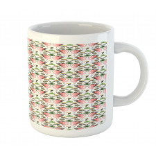 Exotic Flamingo and Leaves Mug