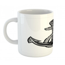 Monochrome Anchor Mug