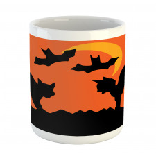 Crescent Cats and Bats Mug